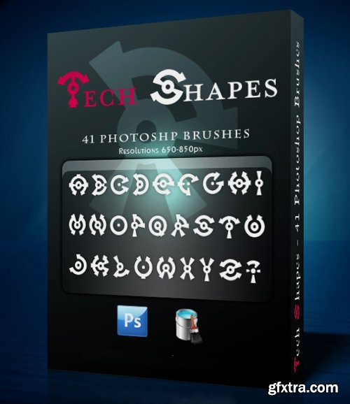 Tech Shapes - Photoshop Brushes