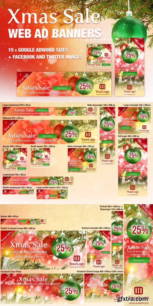 CreativeMarket - Xmas Ad Banners (for) Google Adwords 115838