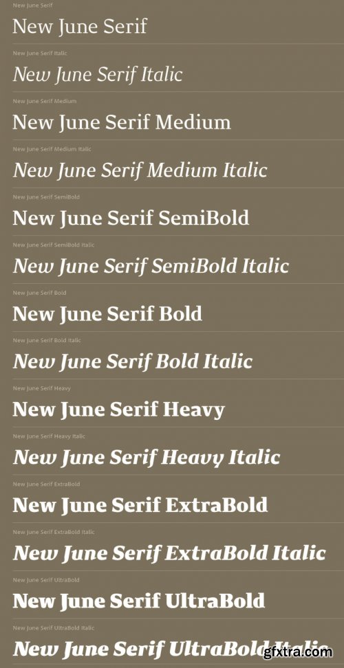 NewJune Serif 14 Fonts €546 Hubert Jocham