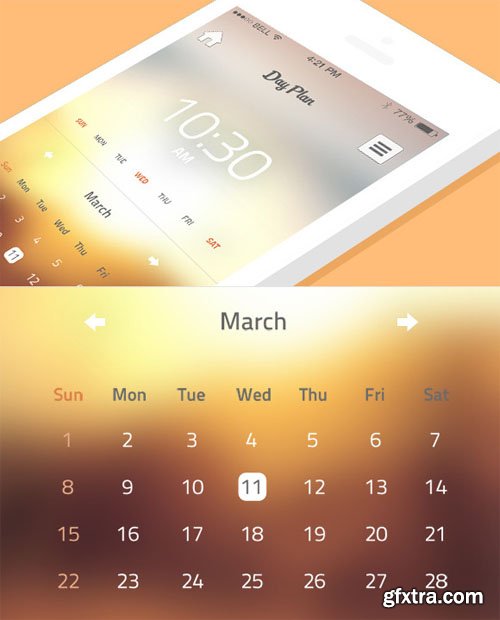 Calendar iPhone App Template - CM 64355