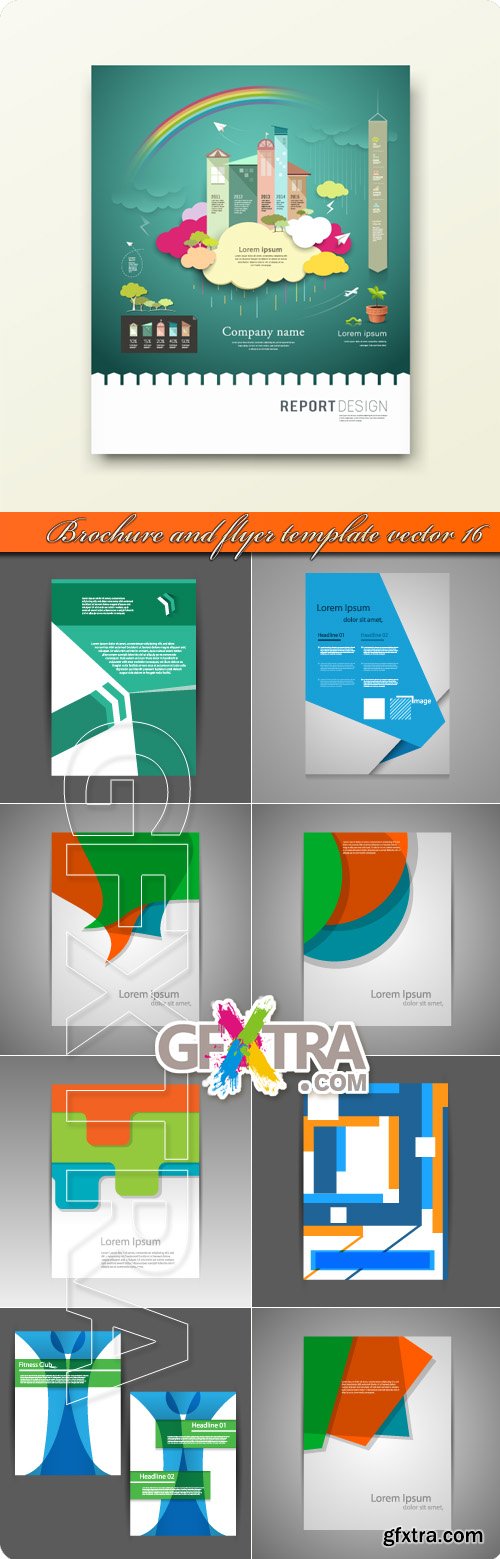 Brochure and flyer template vector 16