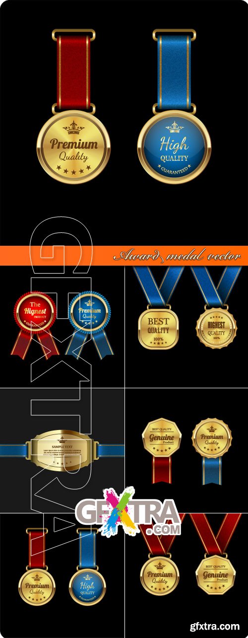 Award medal vector