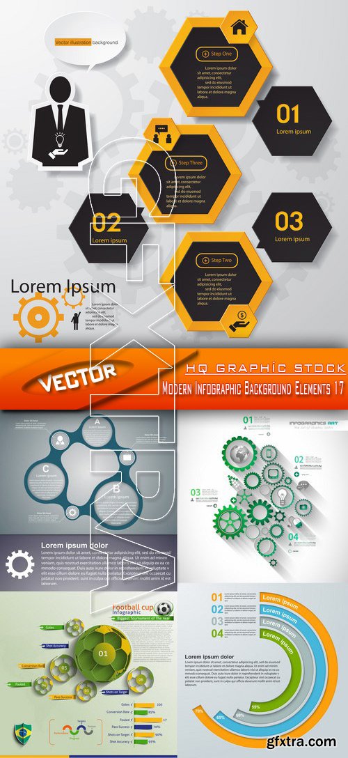 Stock Vector - Modern Infographic Background Elements 17