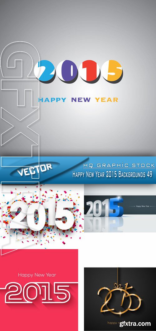 Stock Vector - Happy New Year 2015 Backgrounds 49