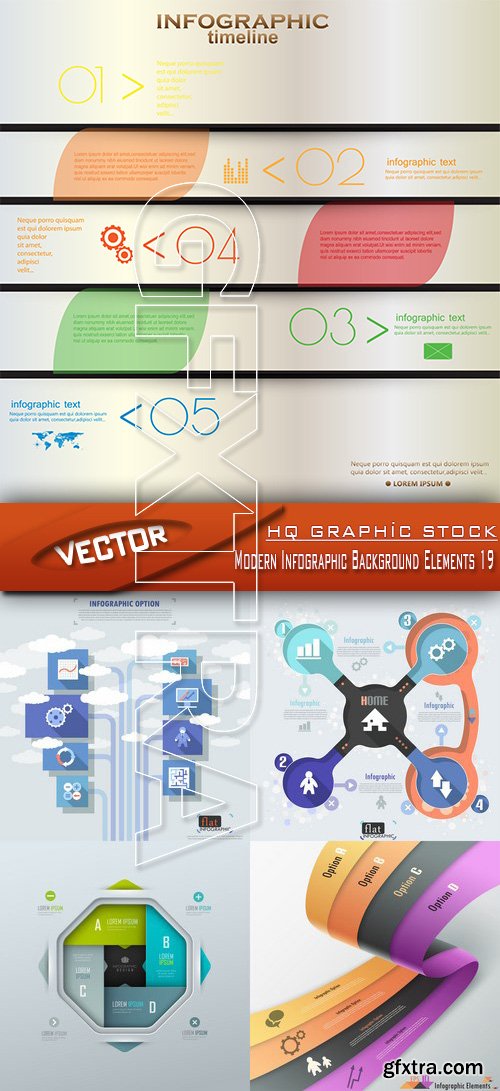 Stock Vector - Modern Infographic Background Elements 19