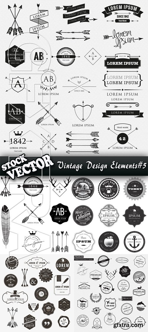 Stock Vector - Vintage Design Elements#5