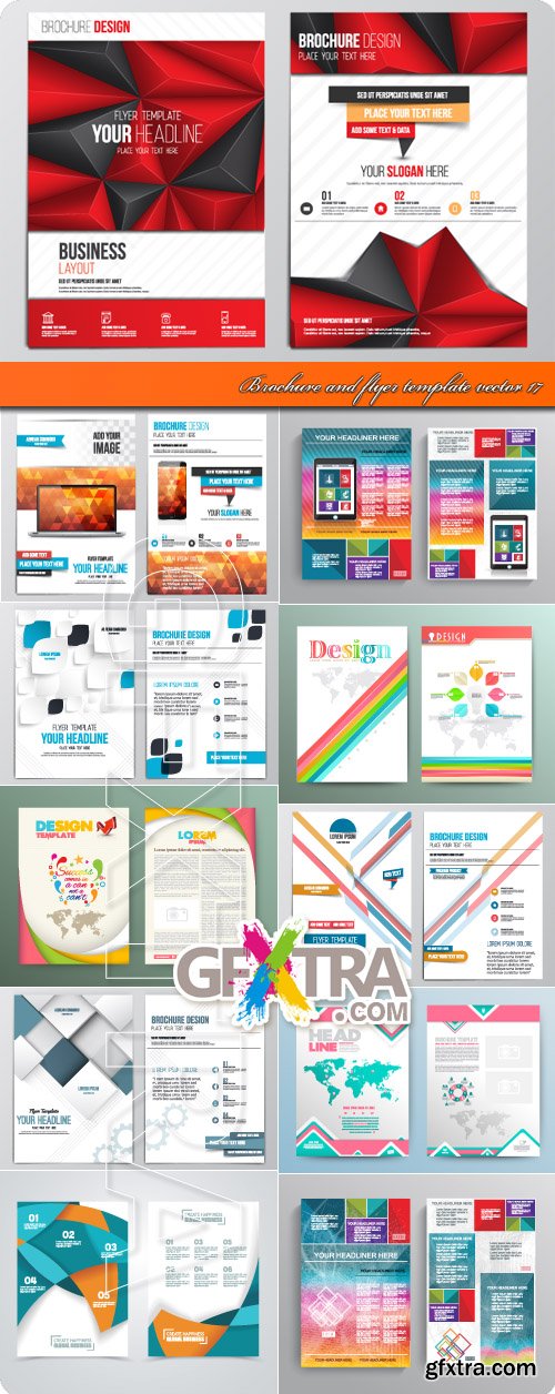 Brochure and flyer template vector 17