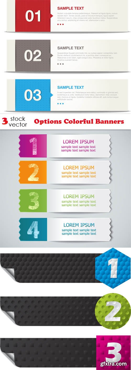 Vectors - Options Colorful Banners