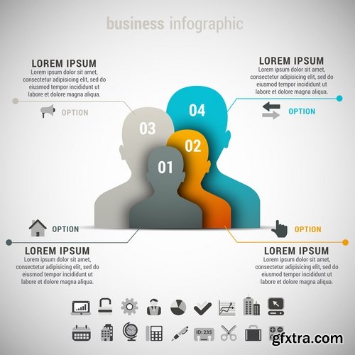 Collection elements of infographics vector image #14-25 Eps