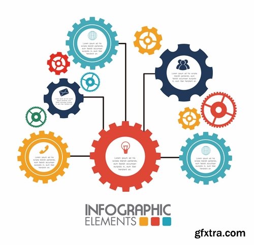 Collection elements of infographics vector image #14-25 Eps