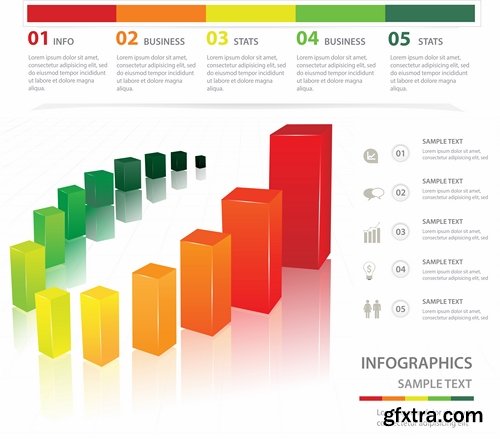 Collection elements of infographics vector image #14-25 Eps