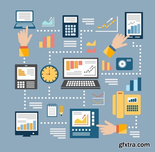 Collection elements of infographics vector image #14-25 Eps