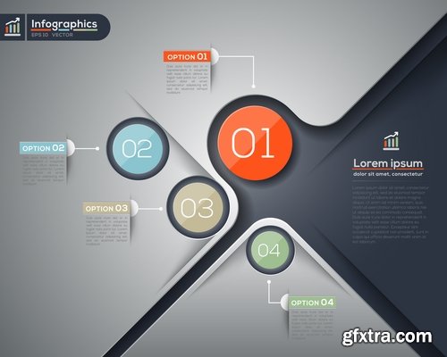 Collection elements of infographics vector image #14-25 Eps