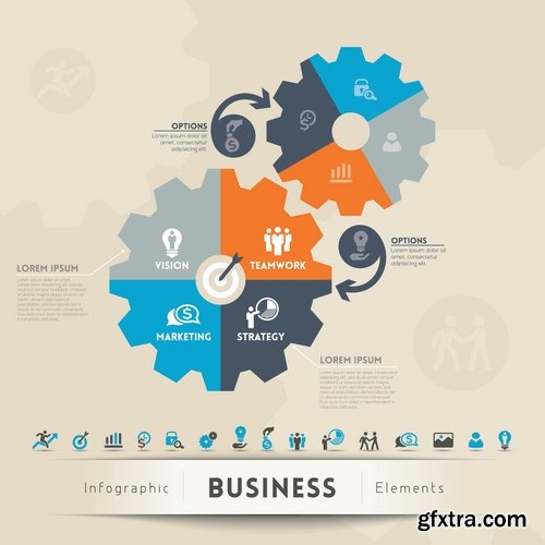 Collection elements of infographics vector image #14-25 Eps