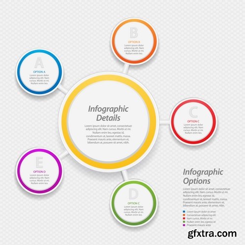 Collection elements of infographics vector image #14-25 Eps