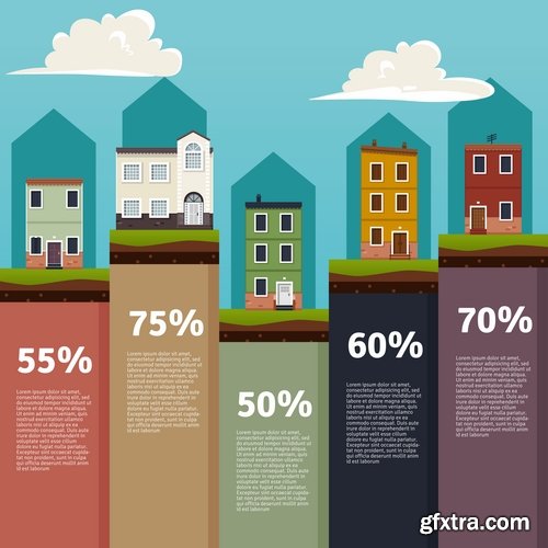 Collection elements of infographics vector image #14-25 Eps