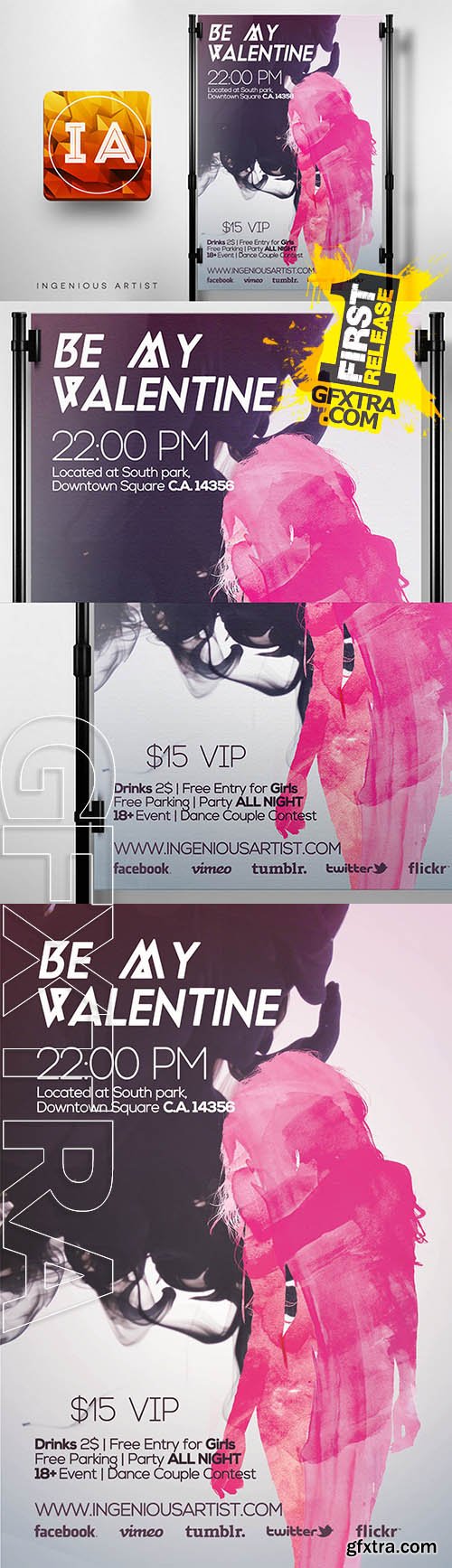 Be My Valentine Party Flyer - CM 141588