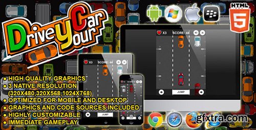 CodeCanyon - Drive your Car - HTML5 Game