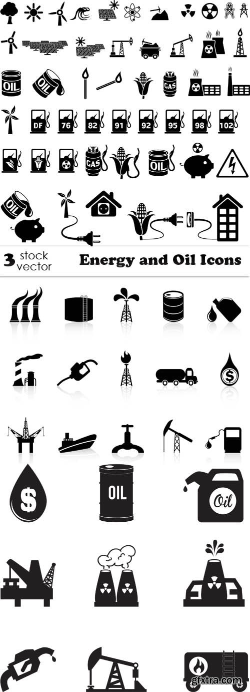 Vectors - Energy and Oil Icons