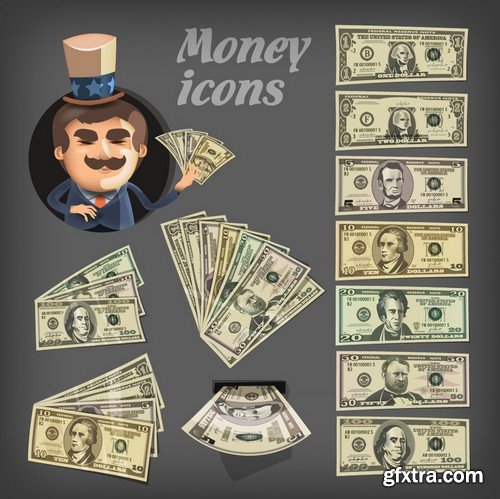 Stock Vectors - Money 2, 25xEPS