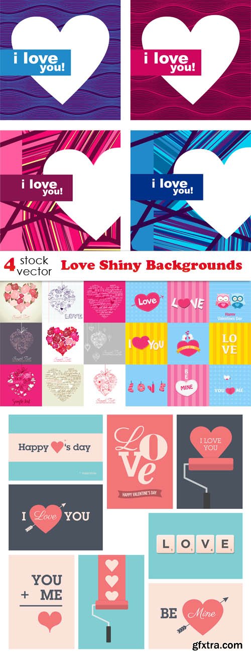 Vectors - Love Shiny Backgrounds