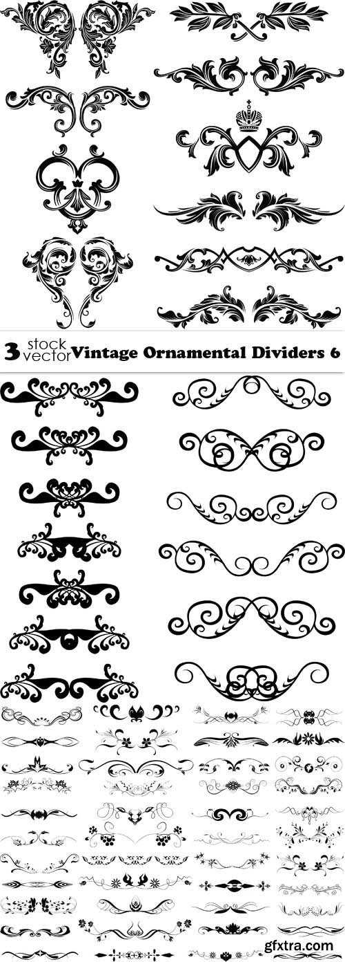 Vectors - Vintage Ornamental Dividers 6