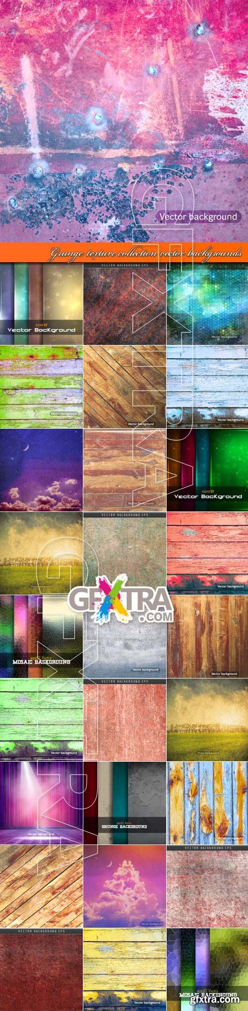 Grunge texture collection vector backgrounds