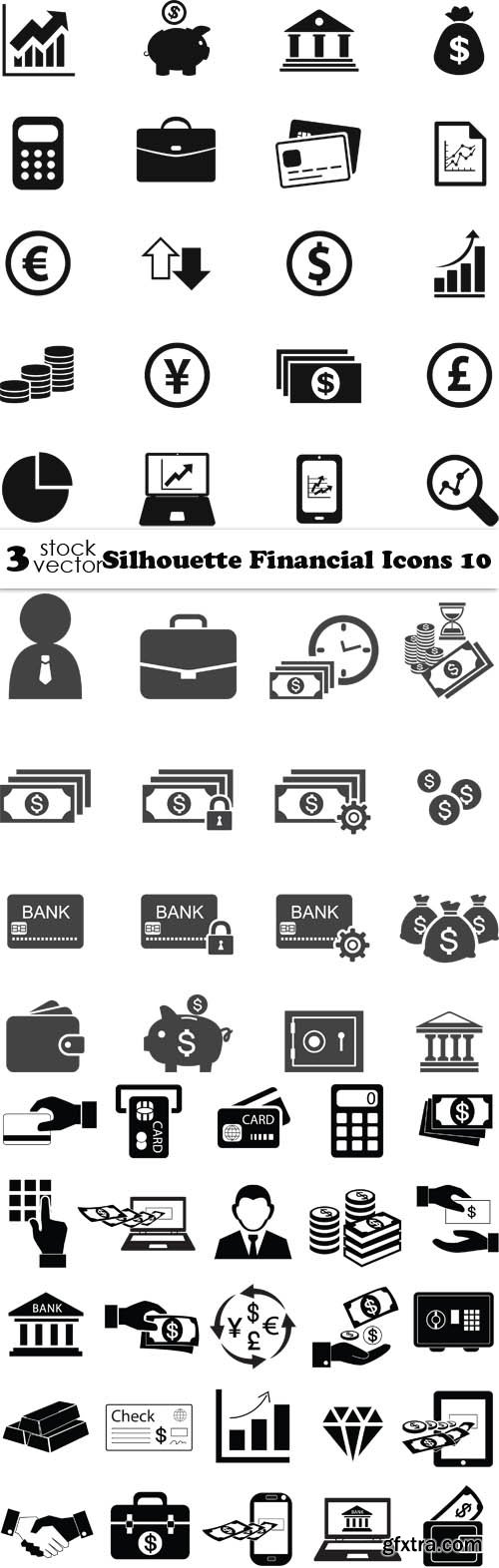 Vectors - Silhouette Financial Icons 10