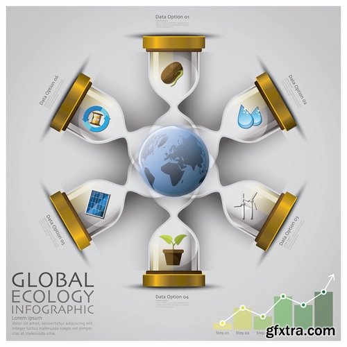 Collection elements of infographics vector image #15-25 Eps