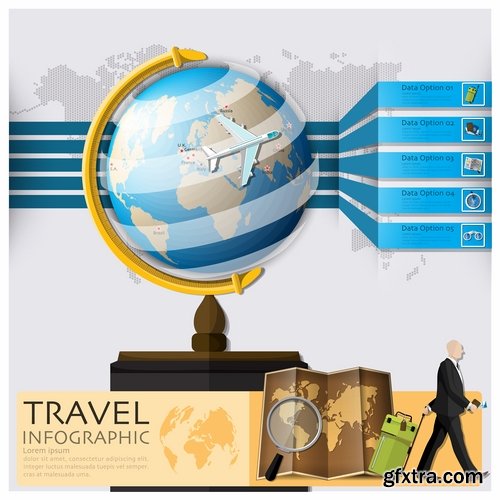 Collection elements of infographics vector image #15-25 Eps