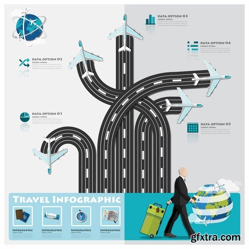 Collection elements of infographics vector image #15-25 Eps