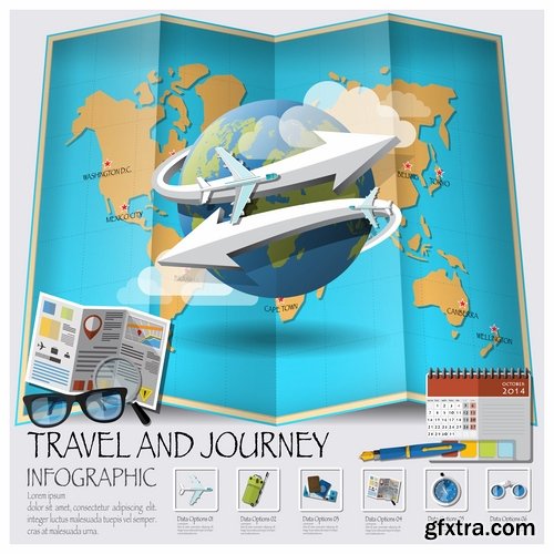 Collection elements of infographics vector image #15-25 Eps