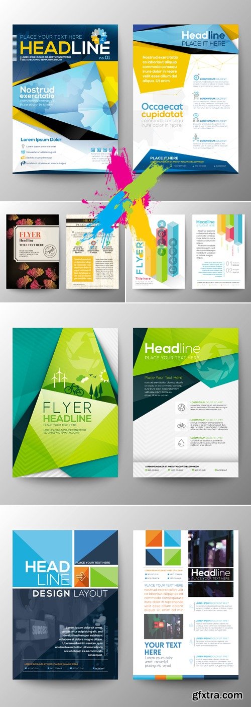 Abstract Brochure Templates Vector