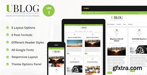 ThemeForest - UBlog v1.0 - Responsive WordPress Theme for Bloggers