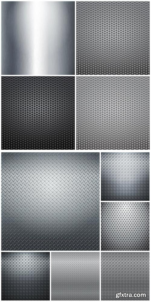 Metal backgrounds vector # 3