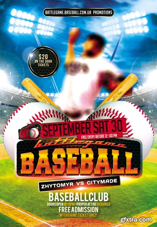 Baseball Flyer PSD Template