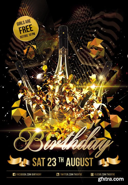 Birthday - Club Flyer PSD Template