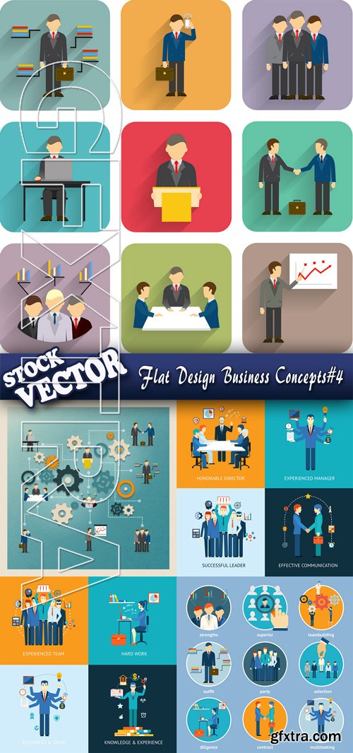 Stock Vector - Flat Design Business Concepts#4