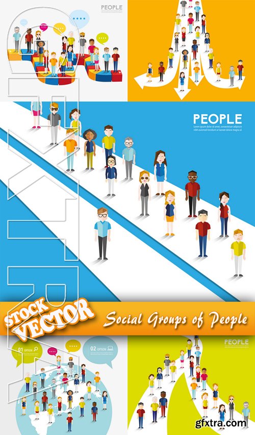 Stock Vector - Social Groups of People