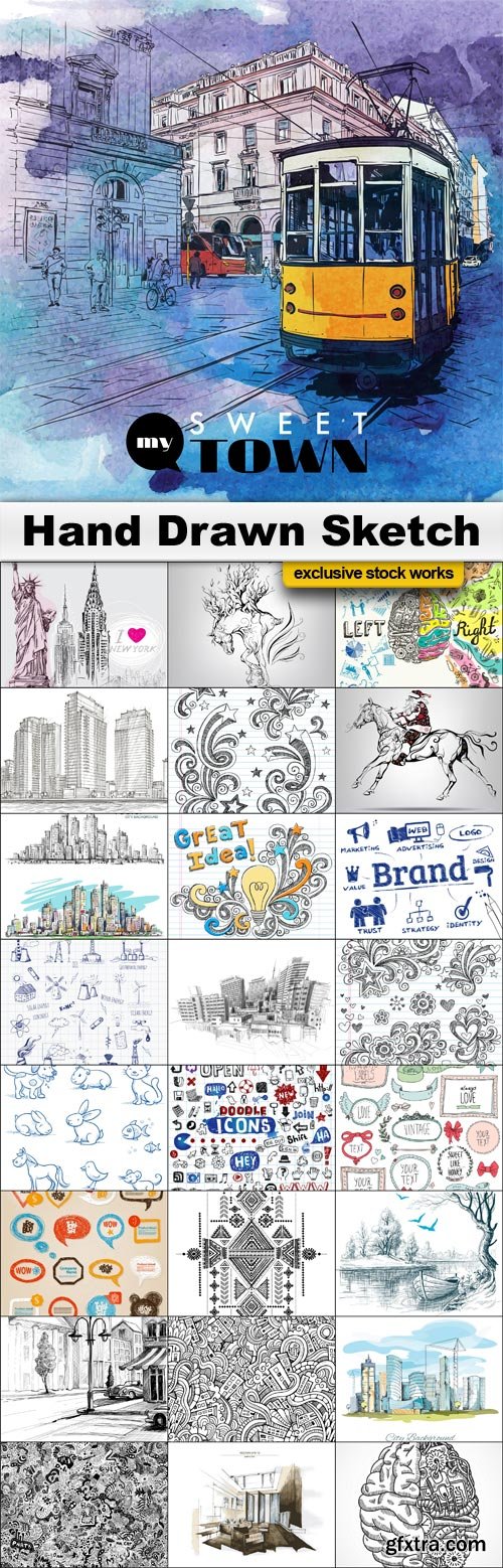 Hand Drawn Vector Sketch - 25x EPS