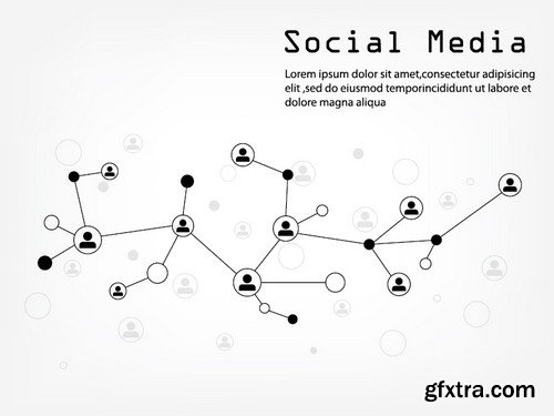 Stock Vectors - Social Network 3, 25xEPS