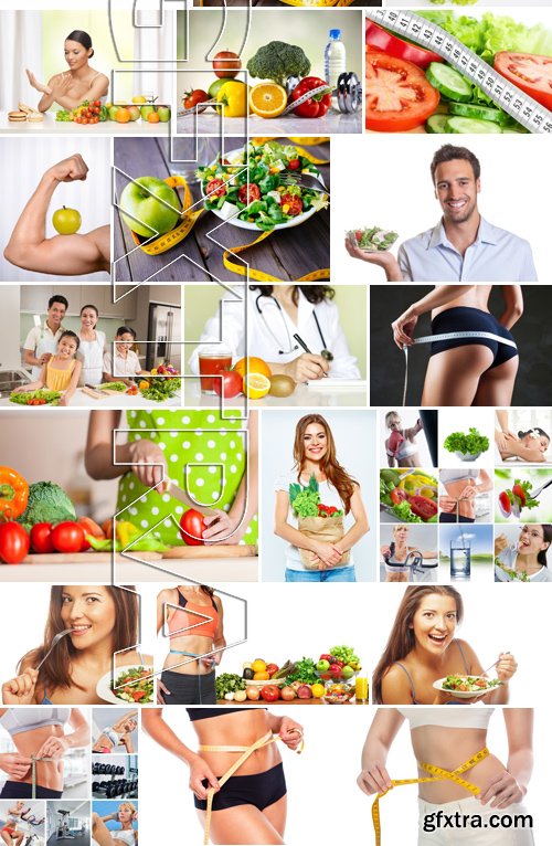 Stock Photos - Healthy lifestyle, health food, 25xJPG