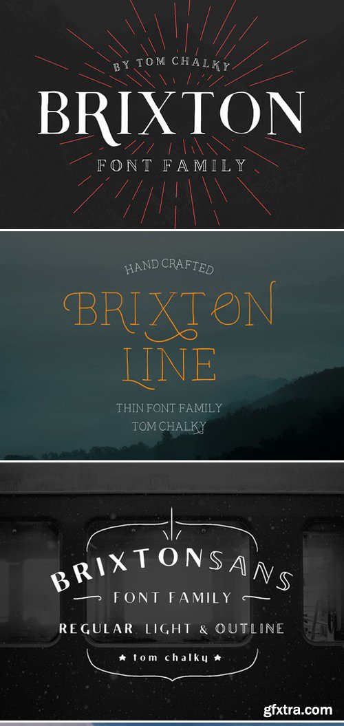 CM - Brixton Font Bundle + 100s of Extras