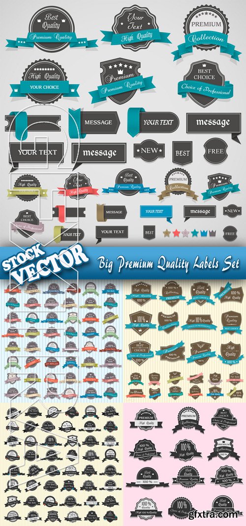 Stock Vector - Big Premium Quality Labels Set