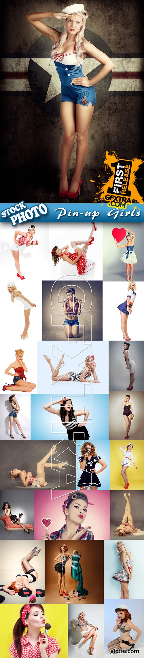 Stock Photo - Pin-up Girls, 25 JPG