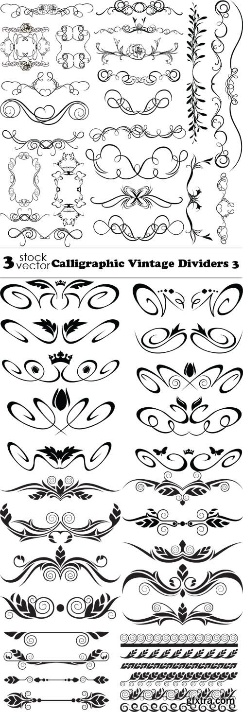 Vectors - Calligraphic Vintage Dividers 3