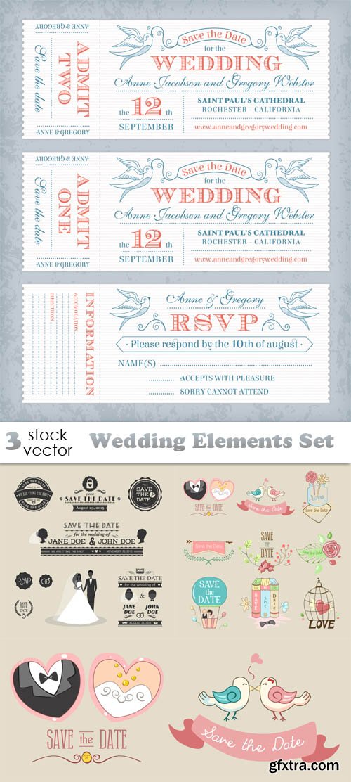 Vectors - Wedding Elements Set