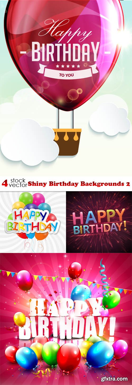 Vectors - Shiny Birthday Backgrounds 2