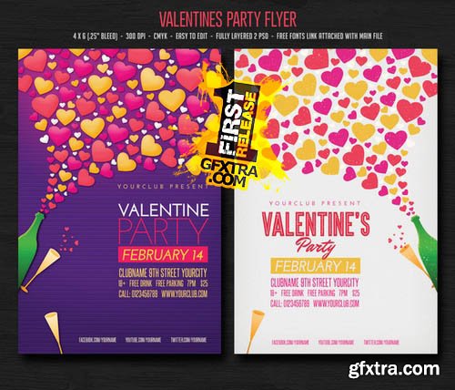 Valentines Party Flyer - CM 142746