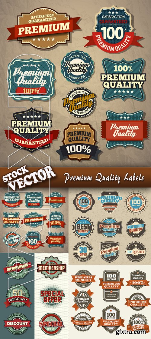 Stock Vector - Premium Quality Labels